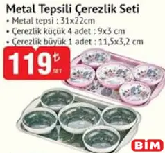 METAL TEPSİLİ ÇEREZLİK SETİ